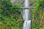 Famous waterfall with photogenic bridge