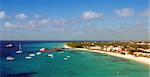Scenic view of coast of caribbean island