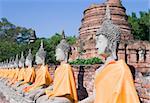 The temple of Wat Yai Chai Mongkol in Ayutthaya near Bangkok, Thailand.