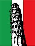 A vector representing pisa tower