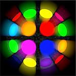 Disco multicolor lighting ball abstract