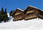 Huts in Austria, at Lienz ski resort