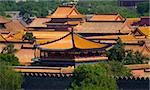 Forbidden City, Emperor's Palace, Beijing, China taken from a public park.