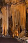 Cave stalactites, stalagmites, and other formations at Luray Caverns, Virginia.