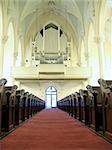 church organ and pews