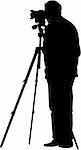 vector image of photographer at work on white background