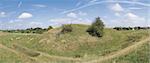A motte and bailey castle at yelden bedfordshire home counties england uk europe.