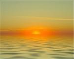 simple gorgeous sunset over water with no landscape elements