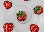 3d rendered illustration of white ream with strawberries