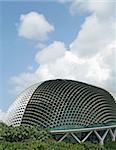 The spiky esplanade theatre. Also known as the durian due to its shape.