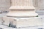 Base of 2,400+ year old column on the Erechtheum at the Acropolis in Athens, Greece.