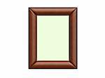 An empty photo frame isolated on white background - 3d render