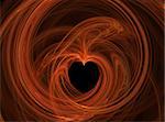 orange abstract heart illustration