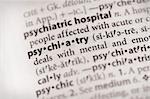Selective focus on the word "psychiatry". Many more word photos for you in my portfolio...