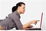 woman working on laptop