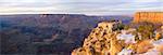 Panoramic sunset from Grand Canyon National Park in Arizona