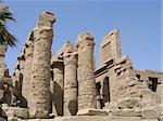 Old ruins in the Temple of Amon-Re, Karnak, Luxor, Egypt