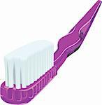 Illustration of violet toothbrush