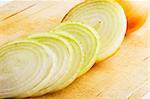 Sliced white onion