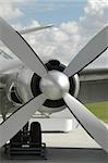 vintage airplane propeller close-up