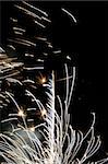Amazing firework stars on night black background