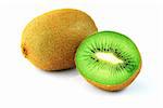 Kiwi macro shot - fresh green fruit isolated