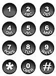 phone number with alphabet key pad buttons