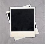 Photo Frames On Grey Paper Background