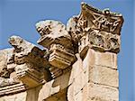 Temple detail on Jerash, Jordan, Corinthian detail.