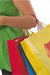close up of shopping bags