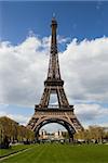 View at Eiffel Tower from the Champ de Mars (Field of Mars)