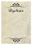 Diploma - Decorative frame. Background - old paper