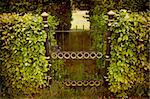 Artistic work of my own in retro style - Postcard from Denmark. - Nice old garden gate