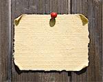 Grunge Paper On Wooden Background. Ready For Your Message.