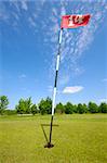 Golf flag. Taken on a warm summer day.
