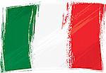 Italy national flag created in grunge style