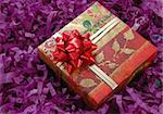 gift box on purple background