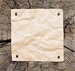 Old Paper On Wooden Background. Ready For Your message.