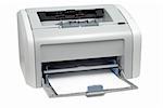 Style laser printer isolated with clipping path over white background