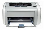 Small office printer isolated with clipping path over white background