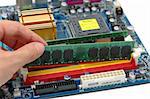 Installing computer ram on a motherboard