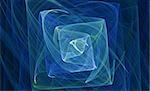 aqua blue wisping symmetrical fractal