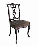 Ornate Antique Chair isolated with clipping path