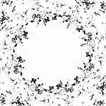 Abstract black and white illustrated background with mottled effect