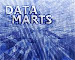 Data mart abstract, computer technology concept illustration