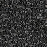 shiny retro curls imprinted in black background