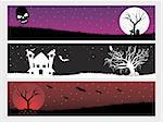 abstract halloween banner series set4