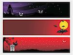 abstract halloween banner series set7