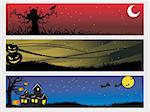 abstract halloween banner series set8