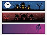 abstract halloween banner series set19